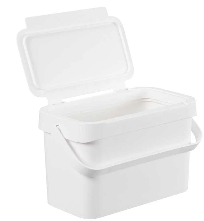 SMARTSTORE Šiukšliadėžė bio atliekų balta 5l