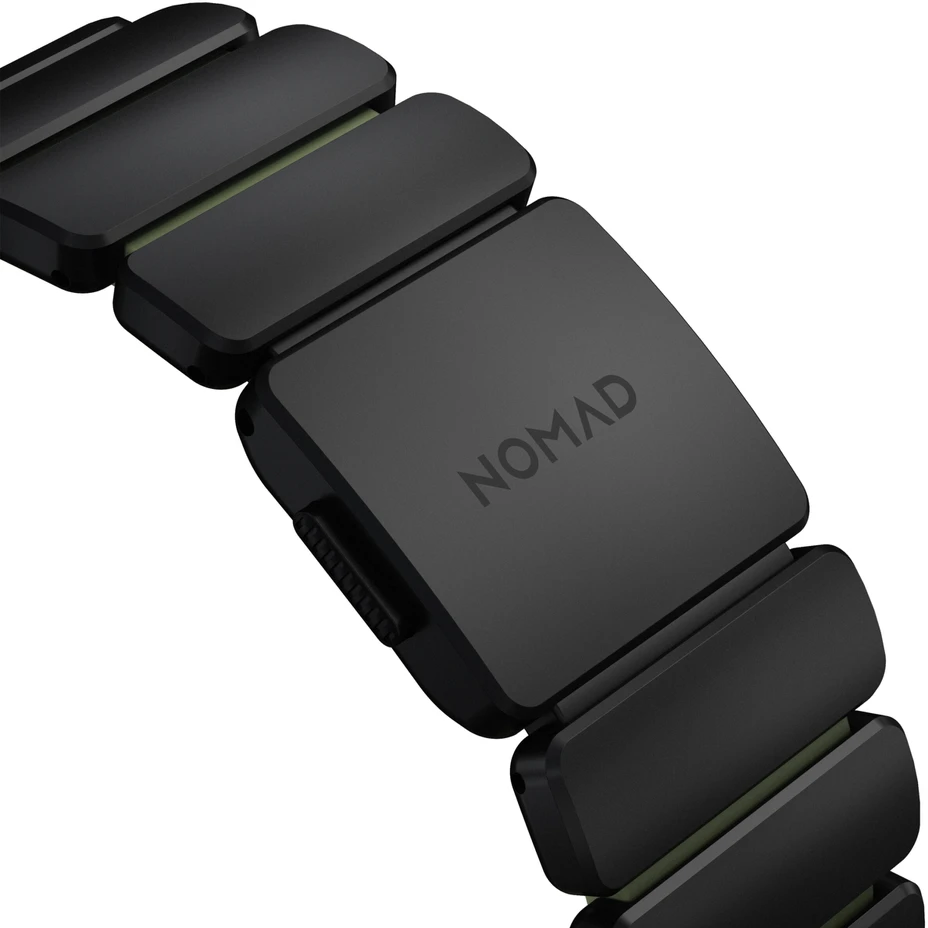 Nomad Stratos Band Juodas Titanium Forest Žalias FKM AW 45/46/49mm