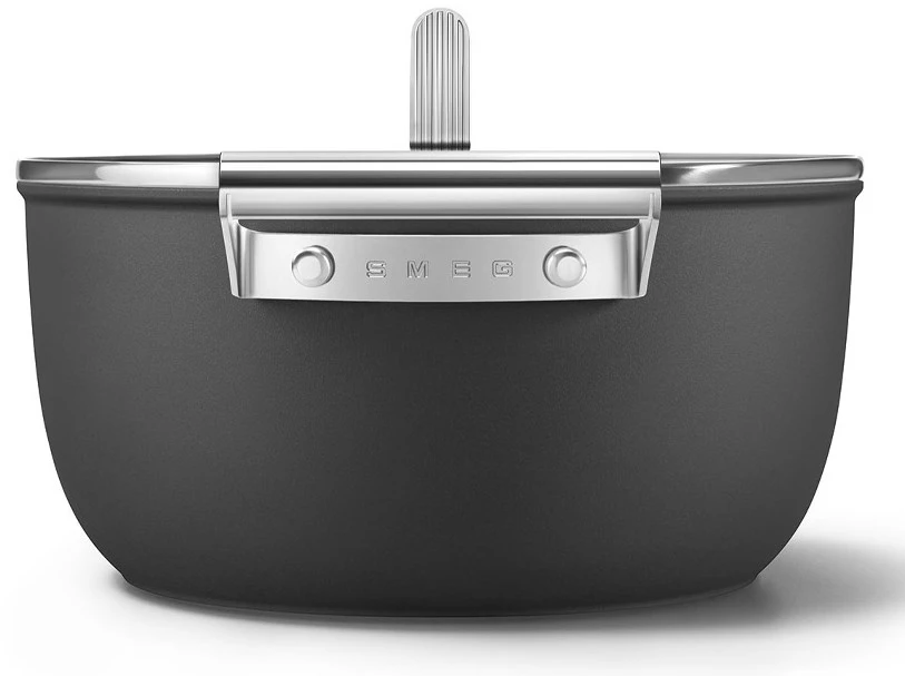 Smeg CSF2412BLM daugiafunkcinis puodas Juoda Aliuminis, Nerūdijančiojo plieno 5,4 L 24 cm