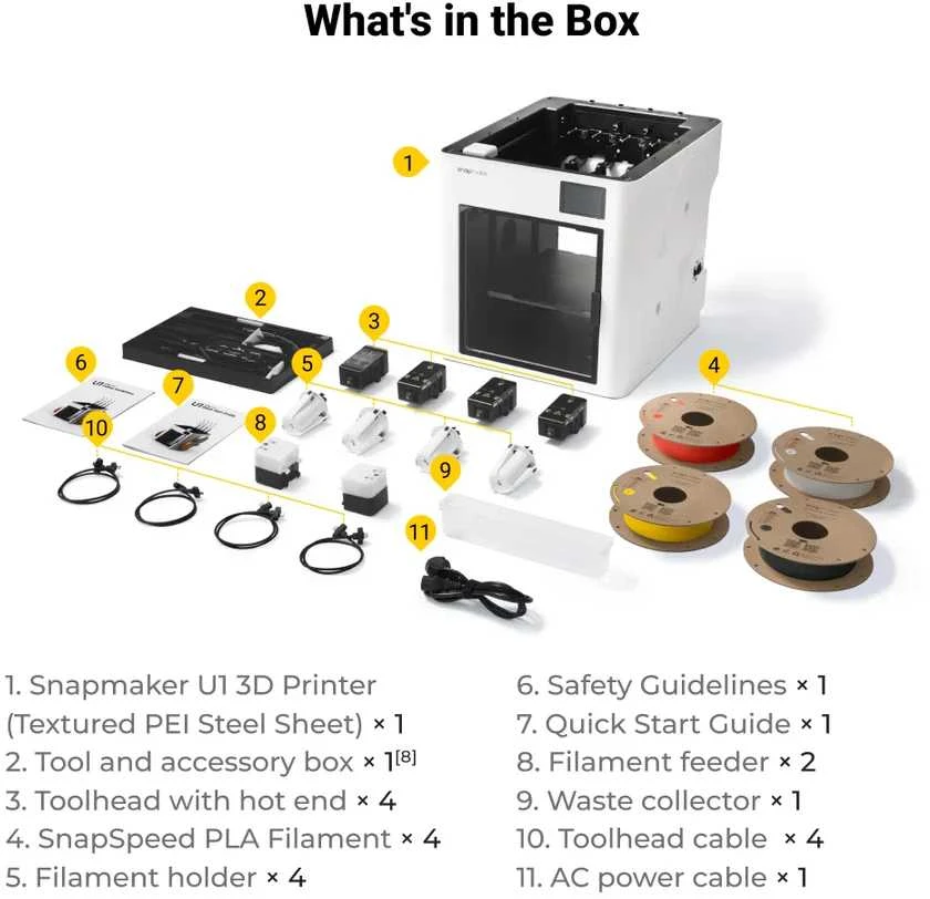 Snapmaker U1 3D spausdintuvas