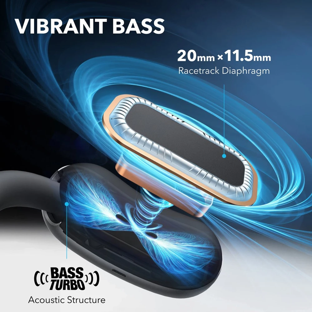 Ausinės Anker „Soundcore AeroFit 2“ Juoda