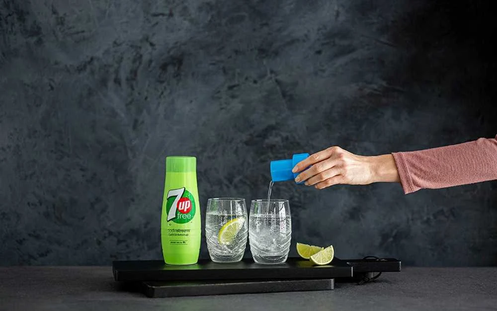 7 UP Free skonio SodaStream sirupas, 440ml