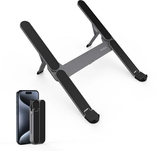 SODI 314 Foldable Compact Nešiojamas kompiuteris Stand mini pilka