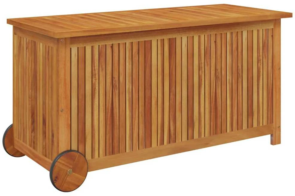 Sodo daiktadėžė su ratukais, 113x50x58cm, akacijos masyvas