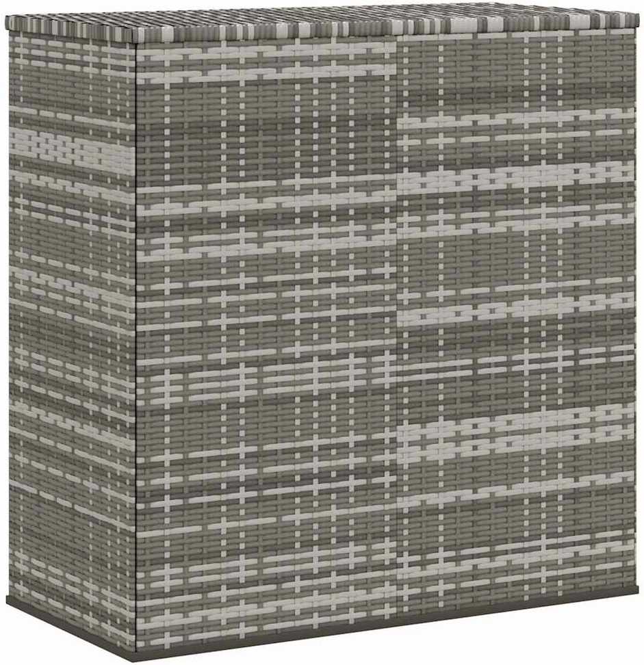 Sodo dėžė pagalvėlėms, pilka, 100x49x103,5cm, PE ratanas