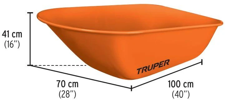 Truper 118L dviejų ratų sodo karutis su metaline talpa
