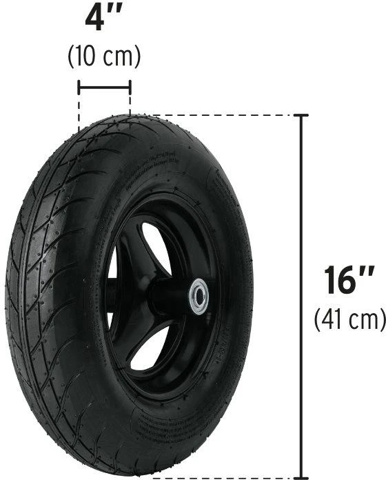 Truper 118L dviejų ratų sodo karutis su metaline talpa