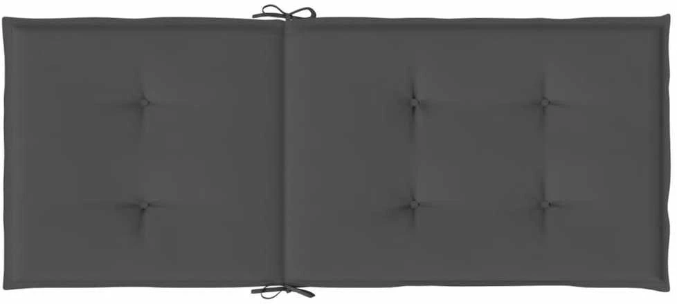 Sodo kėdės pagalvėlės, 6vnt., antracito, 120x50x3cm, audinys
