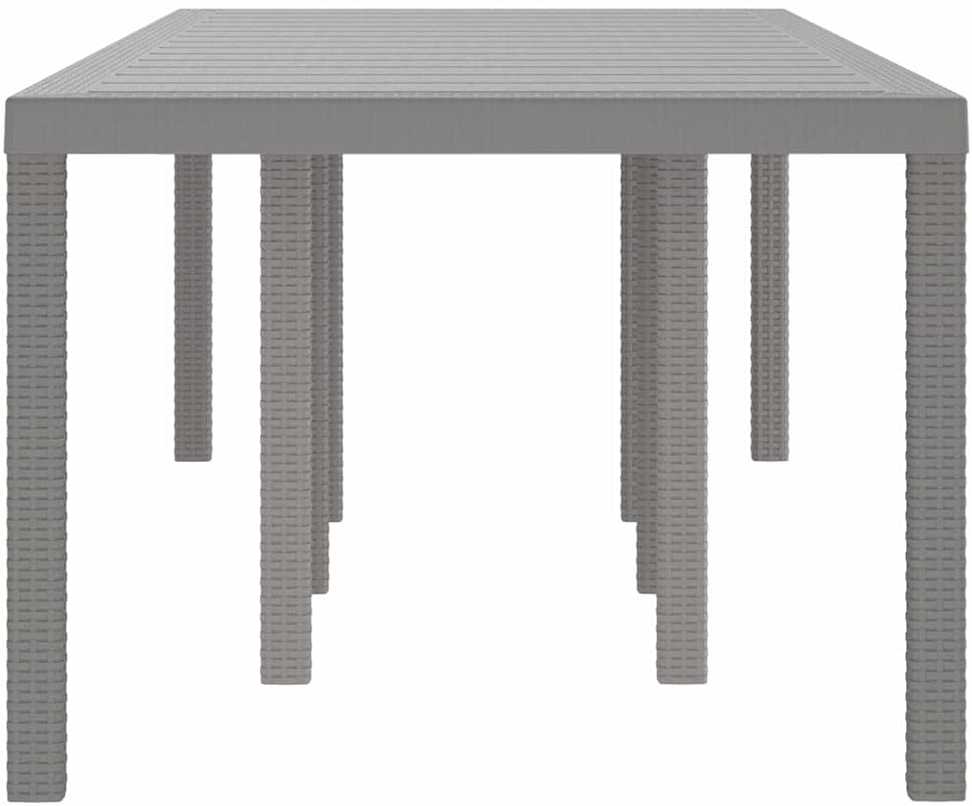 Sodo stalas Šviesiai pilka 250 x 100 x 73 cm poliratanas