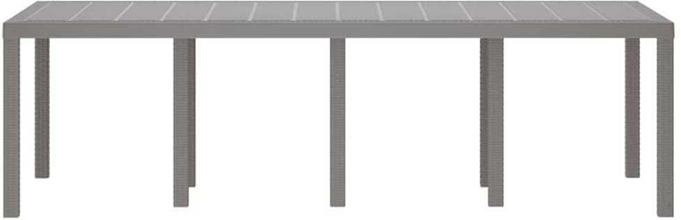Sodo stalas Šviesiai pilka 250 x 100 x 73 cm poliratanas