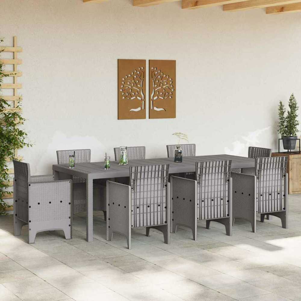 Sodo stalas Šviesiai pilka 250 x 100 x 73 cm poliratanas