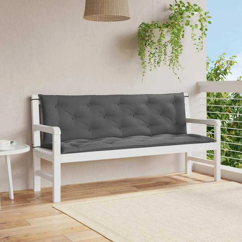 Sodo suoliuko pagalvėlė, antracito, 150x(50+50)x7cm, audinys
