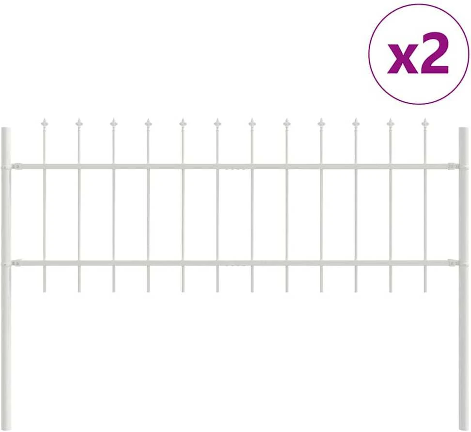 Sodo tvora 2 pcs Balta 3,4 x 0,6 m Miltelinis plienas
