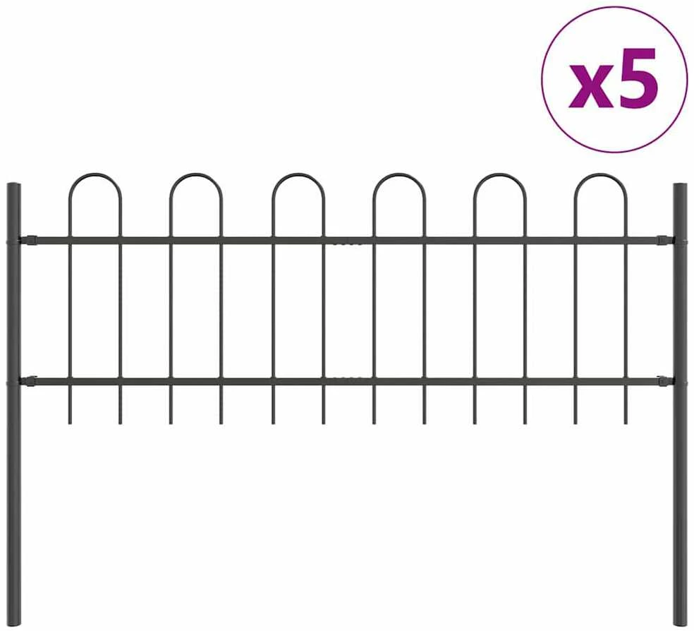 Sodo tvora BOXTEL 5 vnt. 8,5 x 0,6 m Miltelinis plienas Pilka