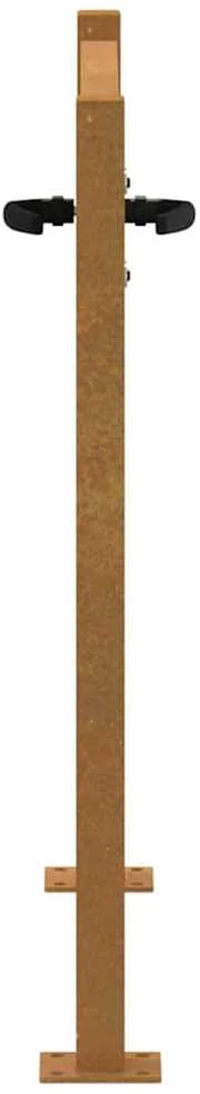 Sodo vartai, 105x105cm, corten plienas, bambuko dizaino