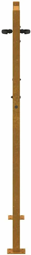 Sodo vartai, 105x130cm, corten plienas, medžio dizaino