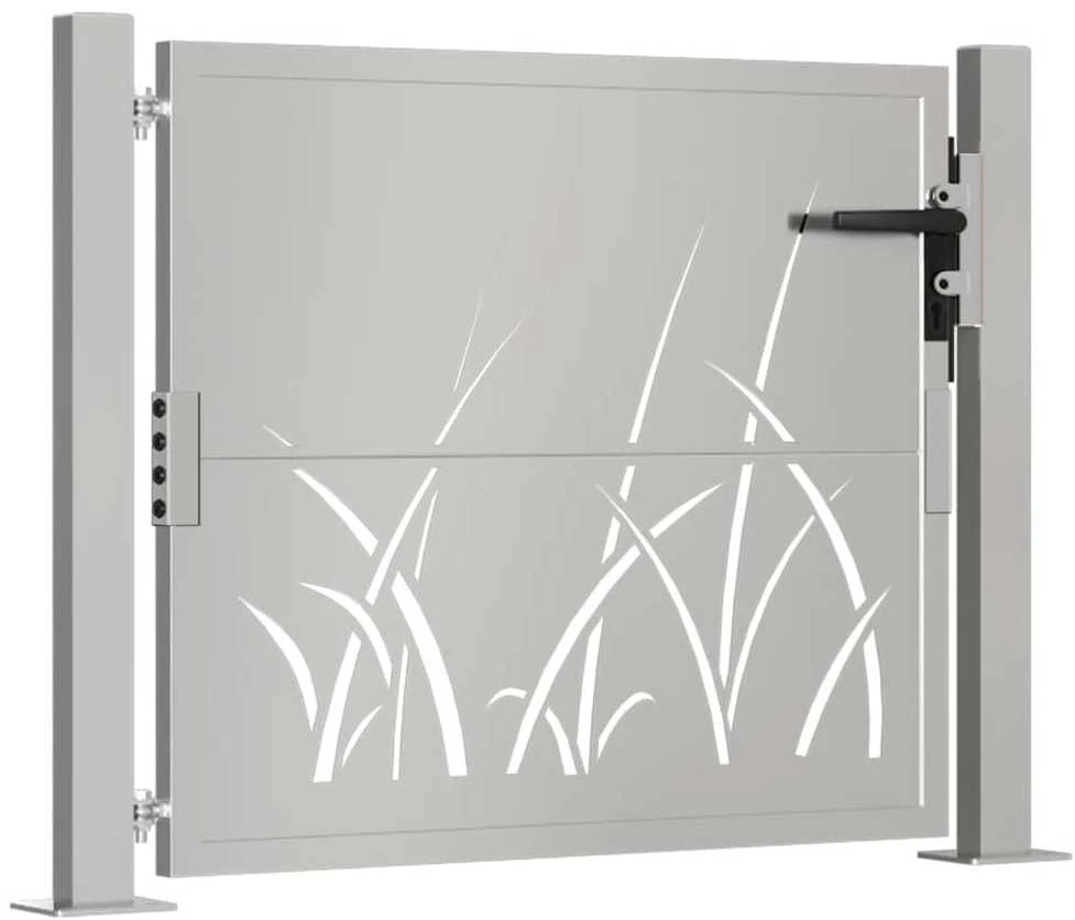 Sodo vartai, 105x80cm, corten plienas, žolės dizaino