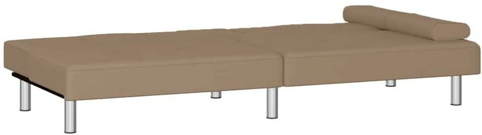 Sofa-lova su puodelių laikikliais, kapučino, dirbtinė oda