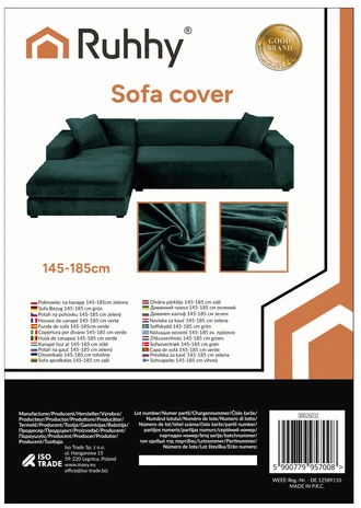 Sofa cover 145-185cm žalias Ruhhy 26032