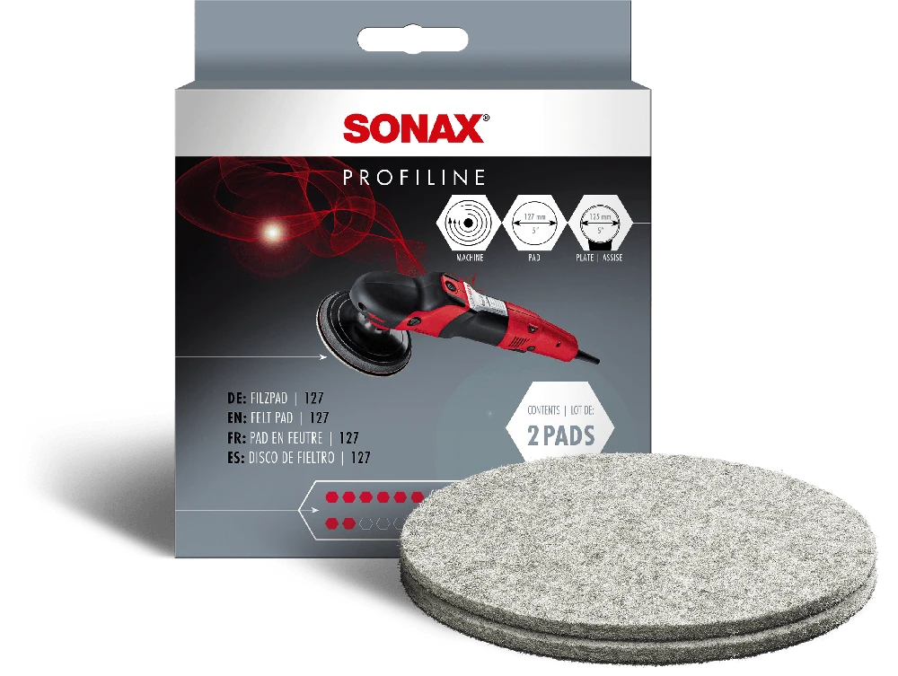 SONAX Poliravimo padas stiklo poliravimui, 127mm 493300