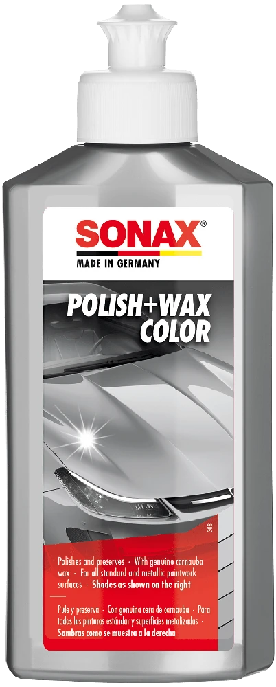 SONAX Polirolis pilkos spalvos su vašku Polish&Wax, 250ml 296341