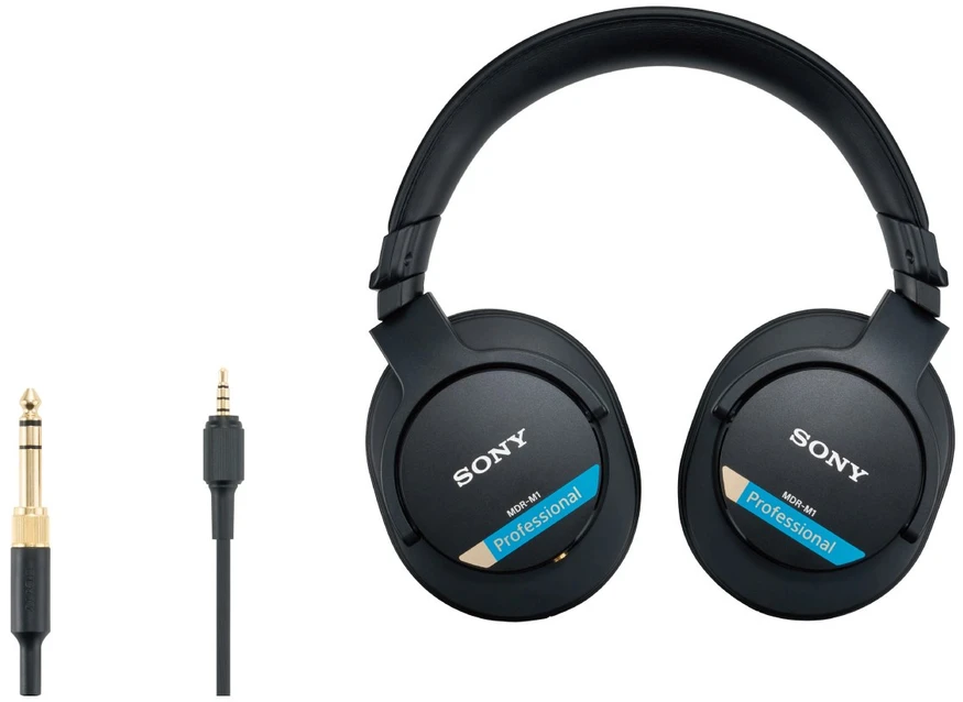 Sony MDR-M1 uždaros studijinės ausinės, Juodos