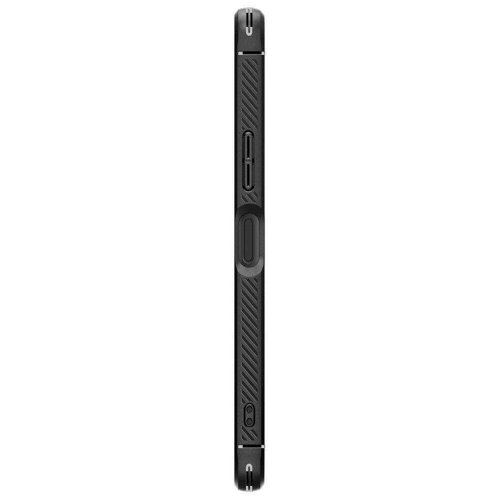 Sony Xperia 10 VI Spigen Rugged Armor matinis dėklas telefonui, juodos spalvos
