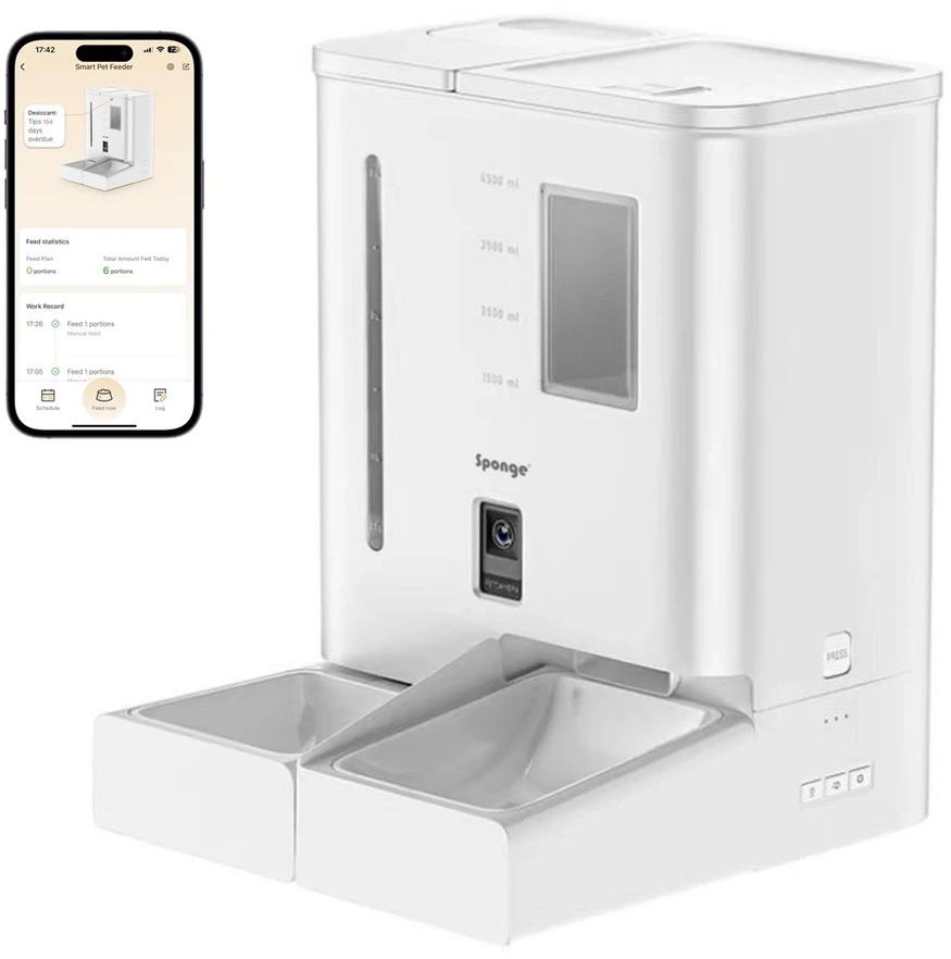 Išmanus maisto dozatorius Sponge Pet Feeder DUAL
