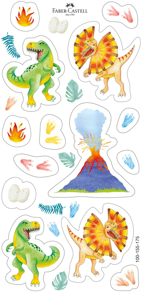 Spalvoti pieštukai Faber-Castell Dino 10+3 spalvų