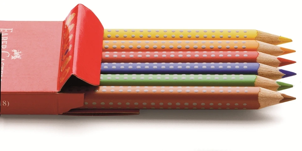 Spalvoti pieštukai Faber-Castell Grip, 6 spalvos