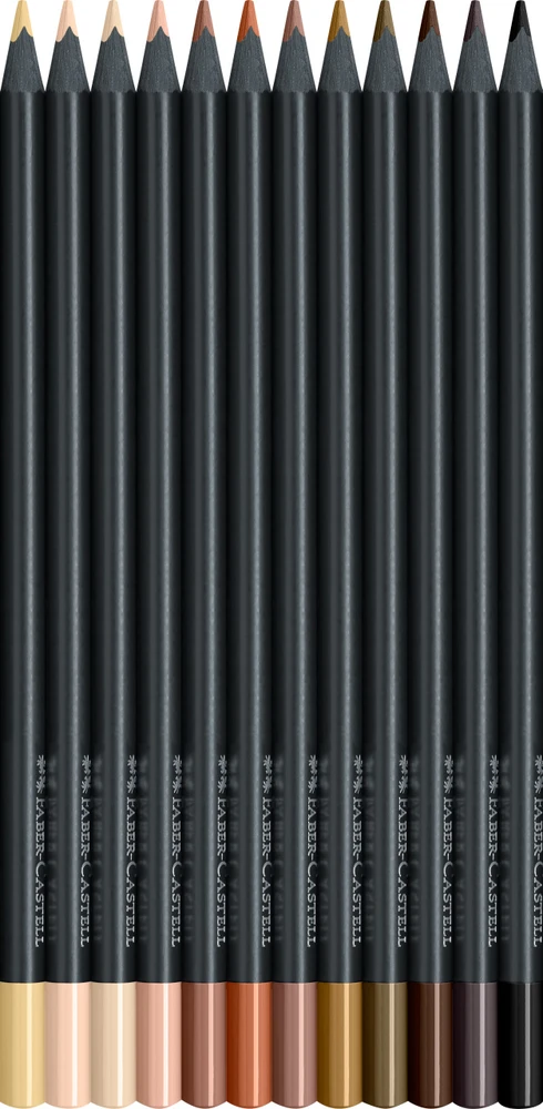 Spalvoti pieštukai Faber-Castell Juodas Edition 12 spalvų