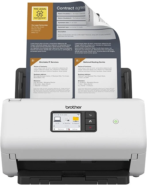 Brother ADS-4550W skaitytuvas ADF skeneris 600 x 600 DPI Juoda, Balta