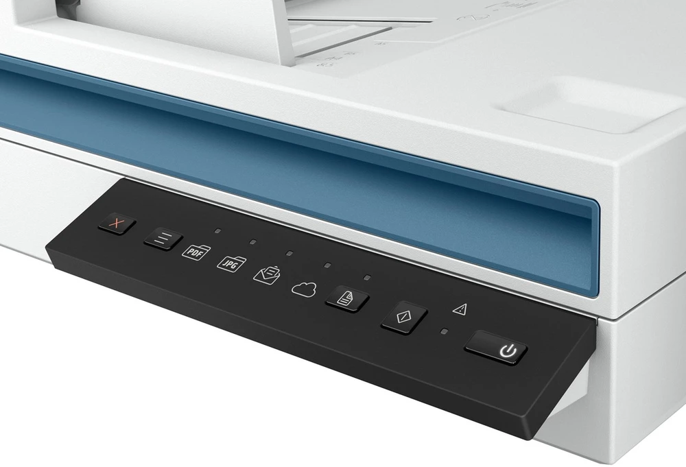 Skeneris Hewlett Packard (HP) „HP ScanJet Pro 2600 f1“ skaitytuvas – A4 spalvotas 300 dpi, plokščias nuskaitymas, automatinis dokumentų tiektuvas, automatinis dvipusis, OCR / nuskaitymas į tekstą, 25 ppm, 1500 puslapių per dieną