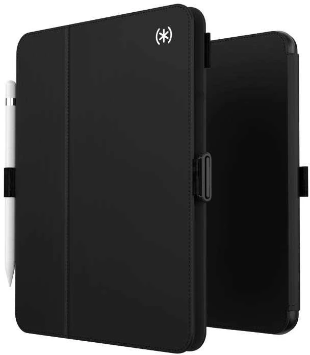 Speck „Balance Folio“, skirtas „iPad 11“ (2025) / 10,9“ (2022) planšetiniams kompiuteriams, su MICROBAN danga, magnetu ir juodu stovu.