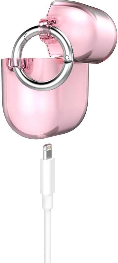 Speck Presidio Clear - dėklas skirtas Apple Airpods 3 gen with Microban (Icy Rožinė)
