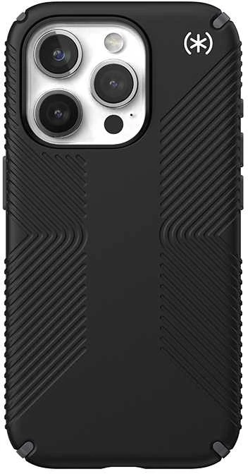 Speck Presidio2 Grip Magsafe - dėklas skirtas Apple iPhone 15 Pro Juodas / Slate Pilkas / Baltas