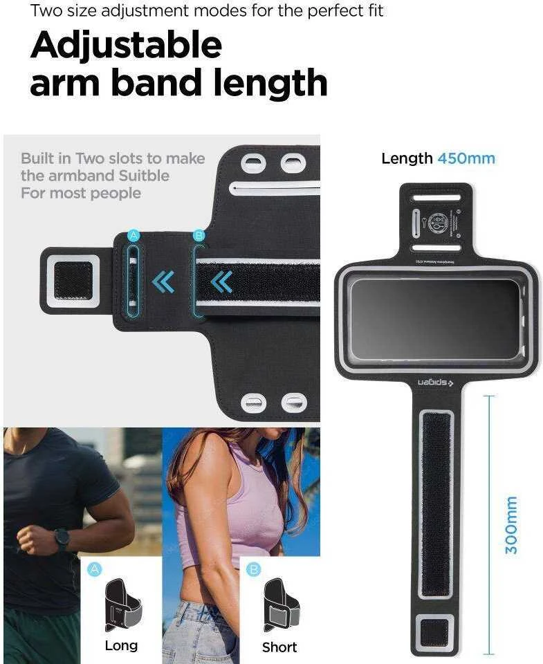 Spigen A703 Dyanmic Shield ArmBand dėklas juodos spalvos