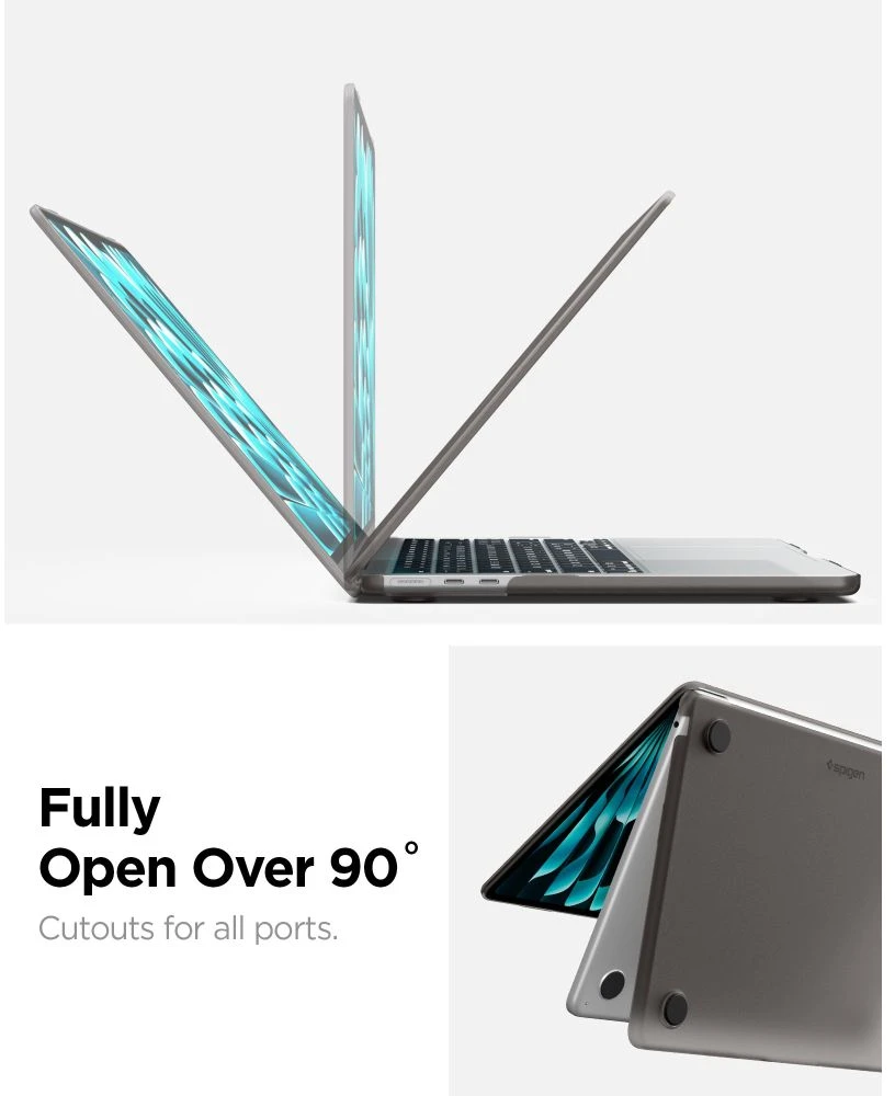 SPIGEN AIRSKIN MACBOOK AIR 13 M2-M5 2023-2026 FROST Juodas