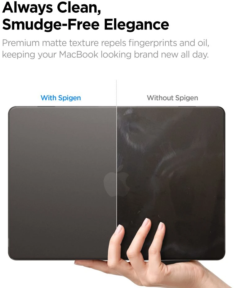 SPIGEN AIRSKIN MACBOOK AIR 13 M2-M5 2023-2026 FROST Juodas