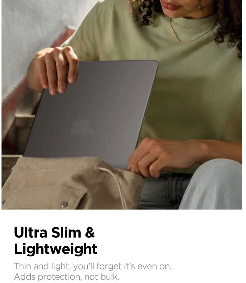 SPIGEN AIRSKIN MACBOOK AIR 13 M2-M5 2023-2026 FROST Juodas