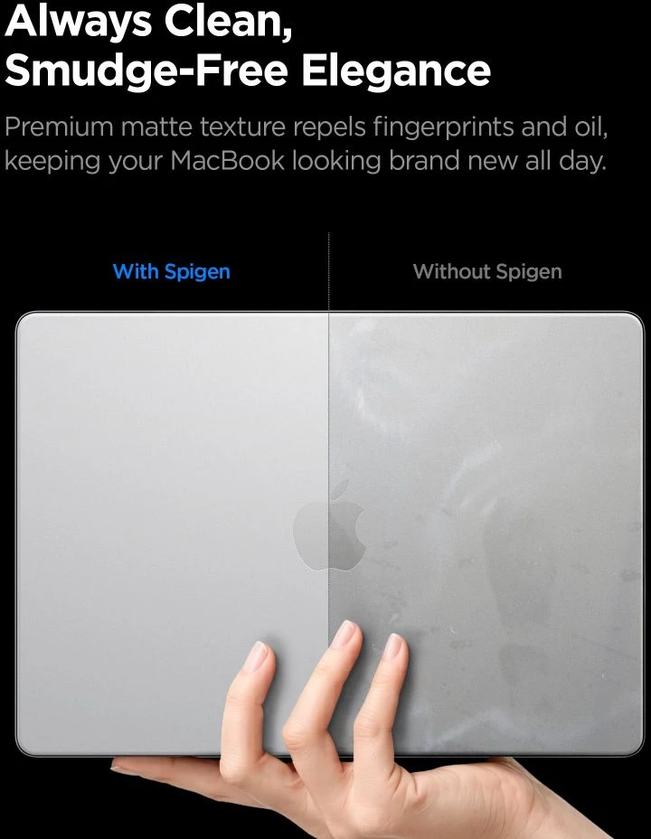 SPIGEN AIRSKIN MACBOOK PRO 14 M1-M5 PRO / M5 PRO MAX 2021-2026 MATINIS SKAIDRUS DĖKLAS