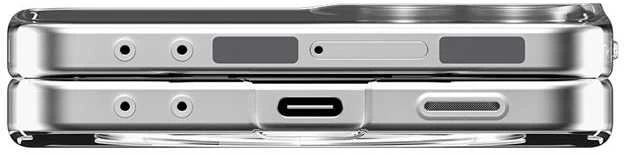 Dėklas Spigen AirSkin Mag MagSafe Samsung Galaxy Z Flip 7 Crystal skaidrus ir baltos spalvos