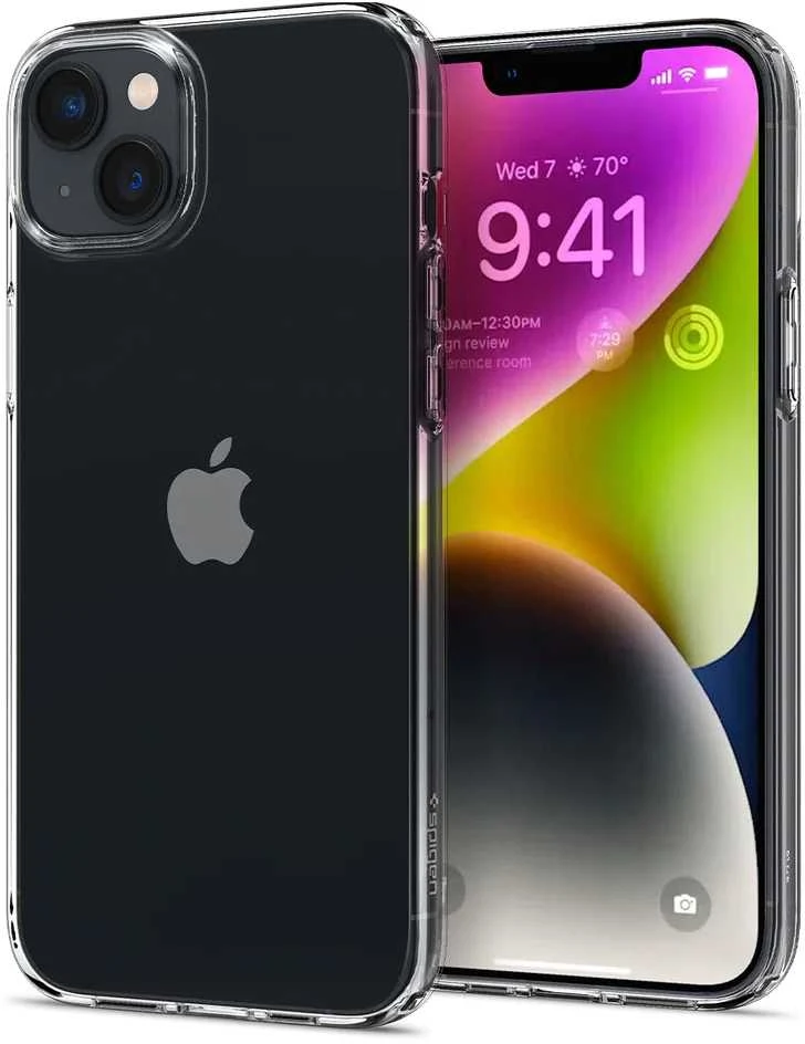 Dėklas SpigenSpigen Crystal Flex / Skystųjų kristalų iPhone 14/15 skaidrus