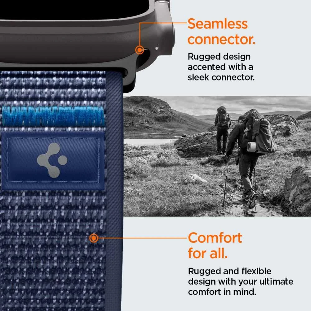 Spigen Athlex Air 2 aktyvus dirželis, tamsiai mėlynas - Apple Watch 49mm/46mm/45mm/44mm
