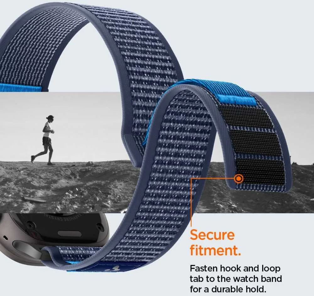 Spigen Athlex Air 2 aktyvus dirželis, tamsiai mėlynas - Apple Watch 49mm/46mm/45mm/44mm