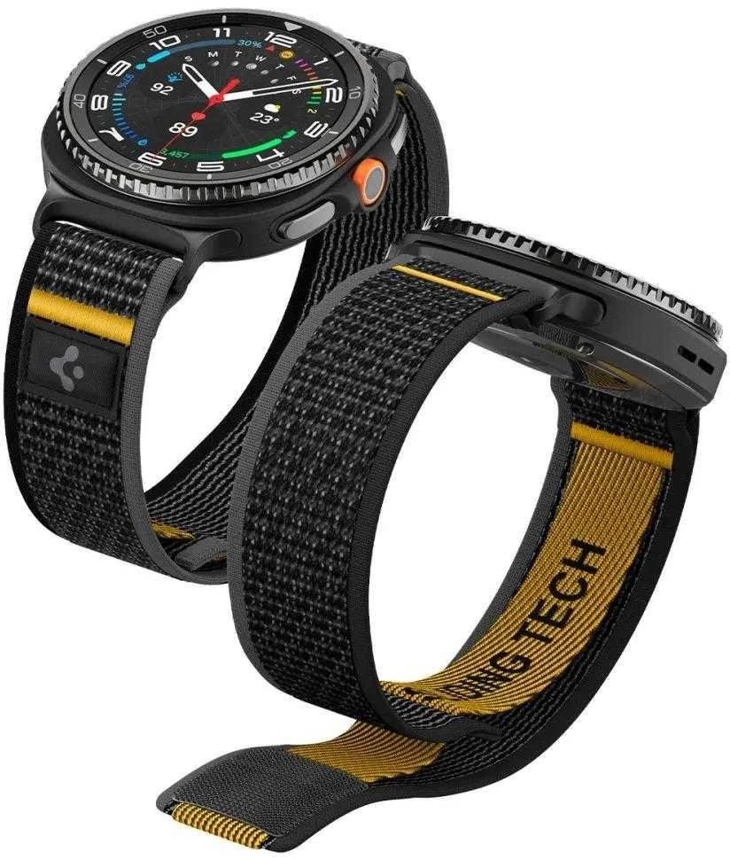 Spigen Athlex Air aktyvus dirželis, juodas - Samsung Galaxy Watch 8 46 mm/44 mm/40 mm