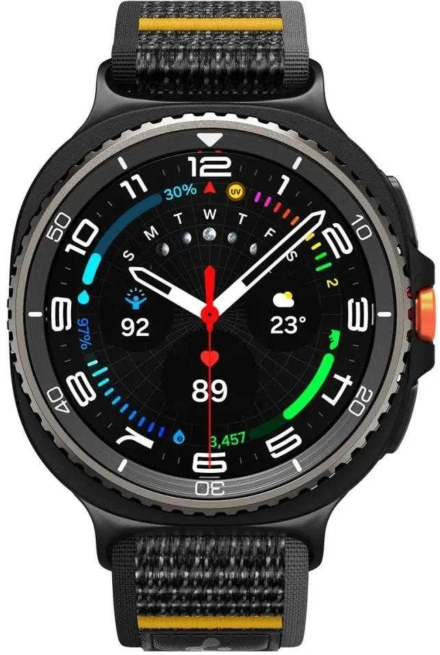 Spigen Athlex Air aktyvus dirželis, juodas - Samsung Galaxy Watch 8 46 mm/44 mm/40 mm