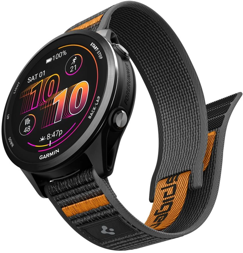SPIGEN ATHLEX AIR GARMIN QUICK RELEASE 22 MM AKTYVUS Juodas/ORANŽINIS
