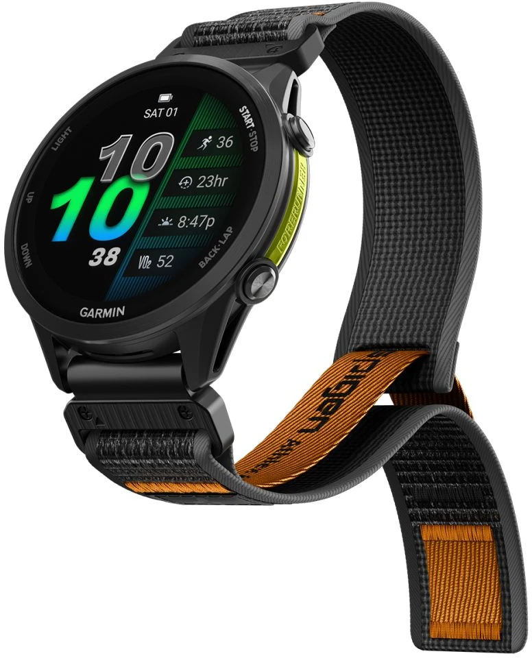 Spigen AthLex Air Garmin QuickFit 22 mm aktyvus juodos spalvos/oranžinės spalvos