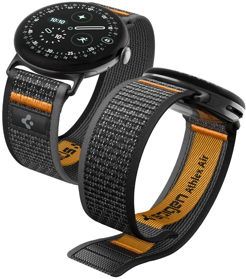 Spigen ATHLEX AIR GOOGLE PIXEL WATCH 1 / 2 / 3 / 4 / 5 (41 MM) AKTYVUS Juodas/ORANŽINIS